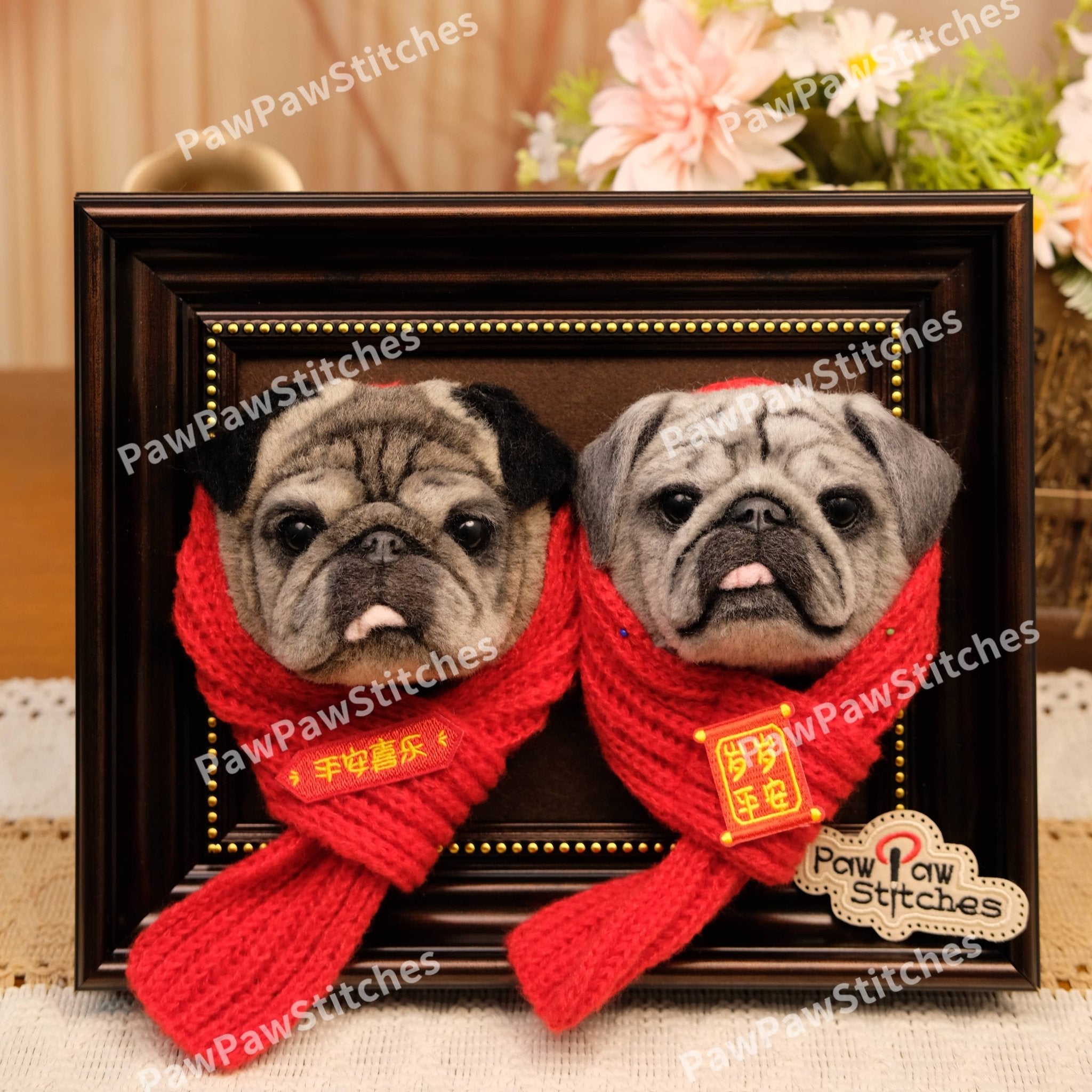 Double Dog Heads: Warmth on the Felt Board for Pug Brothers