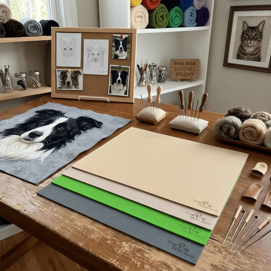 Felts (for wool felt portraits)